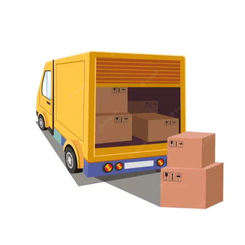 yellow-delivery-truck-with-cardboard-boxes-vector-illustration_273525-843